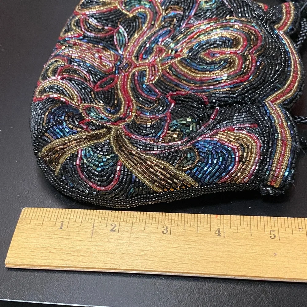Elegant vintage Carla Marchi Multicolor Beaded Women's evening Bag